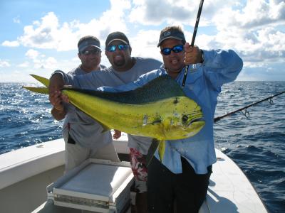 Angler Jose Perdomo with a nice mahi mahi